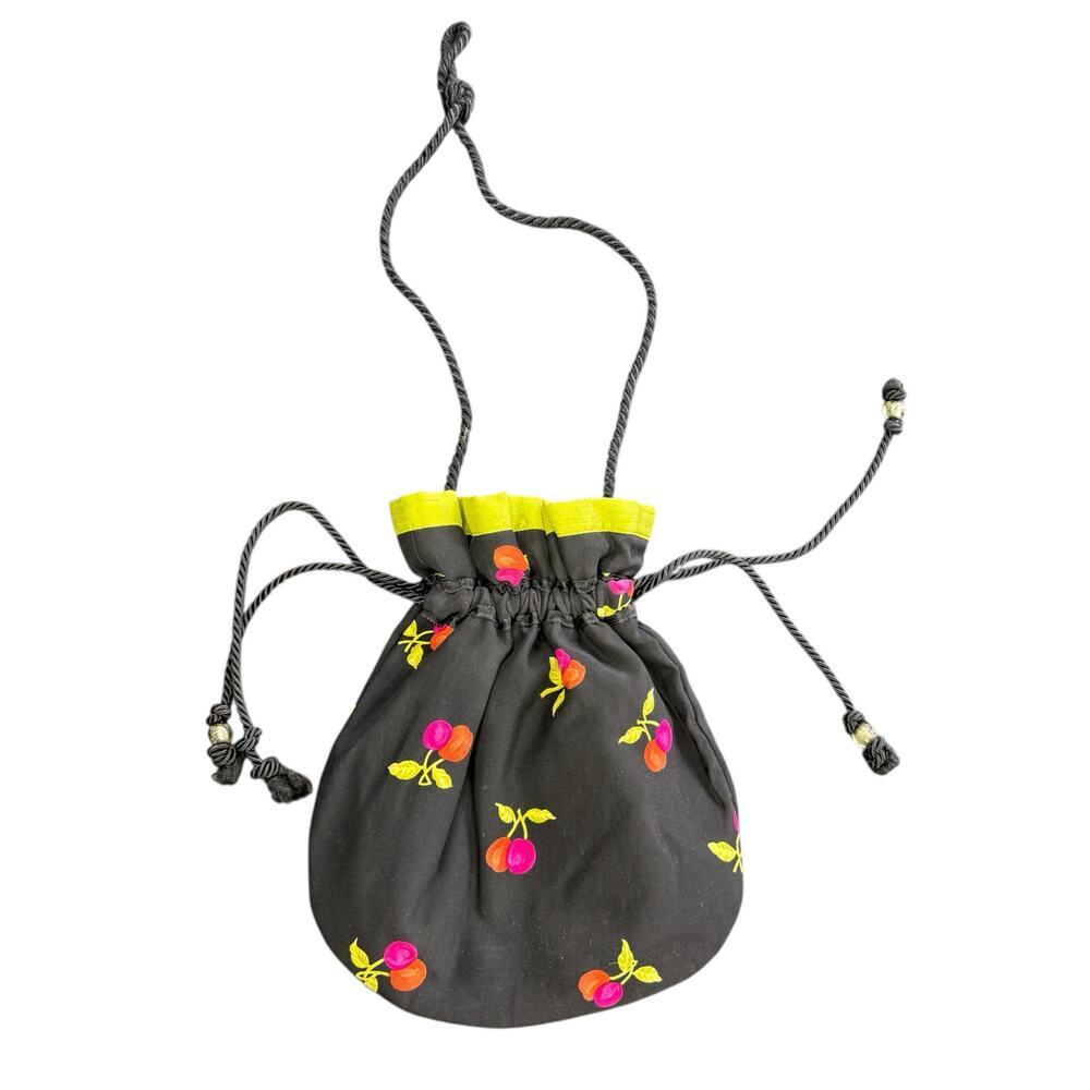 Bagz y2k Cherry Stachel Mini Purse Handbag Black Red Chartreuse Green